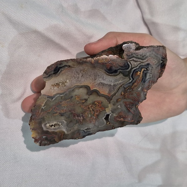 سنگ عقیق دکوری اسلایس زئود قهوه ای 594 گرمی