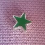 خرج کار نقره 925 طرح ستاره میناکاری 9 قیراط