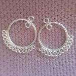 گوشواره نقره 925 طرح سنتی 6 قیراط