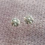 گوشواره میخی تایلندی نقره 925 طرح عنکبوت 2 قیراط