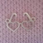 آویز دستبند نقره 925 طرح عینک 1 قیراط