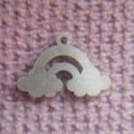 گردن آویز نقره 925 طرح رنگین کمان 2 قیراط