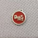 گردن آویز نقره 925 کلمه Bestie میناکاری 9 قیراط