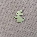 آویز دستبند نقره 925 طرح خرگوش 3 قیراط