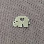 آویز دستبند نقره 925 طرح فیل 4 قیراط